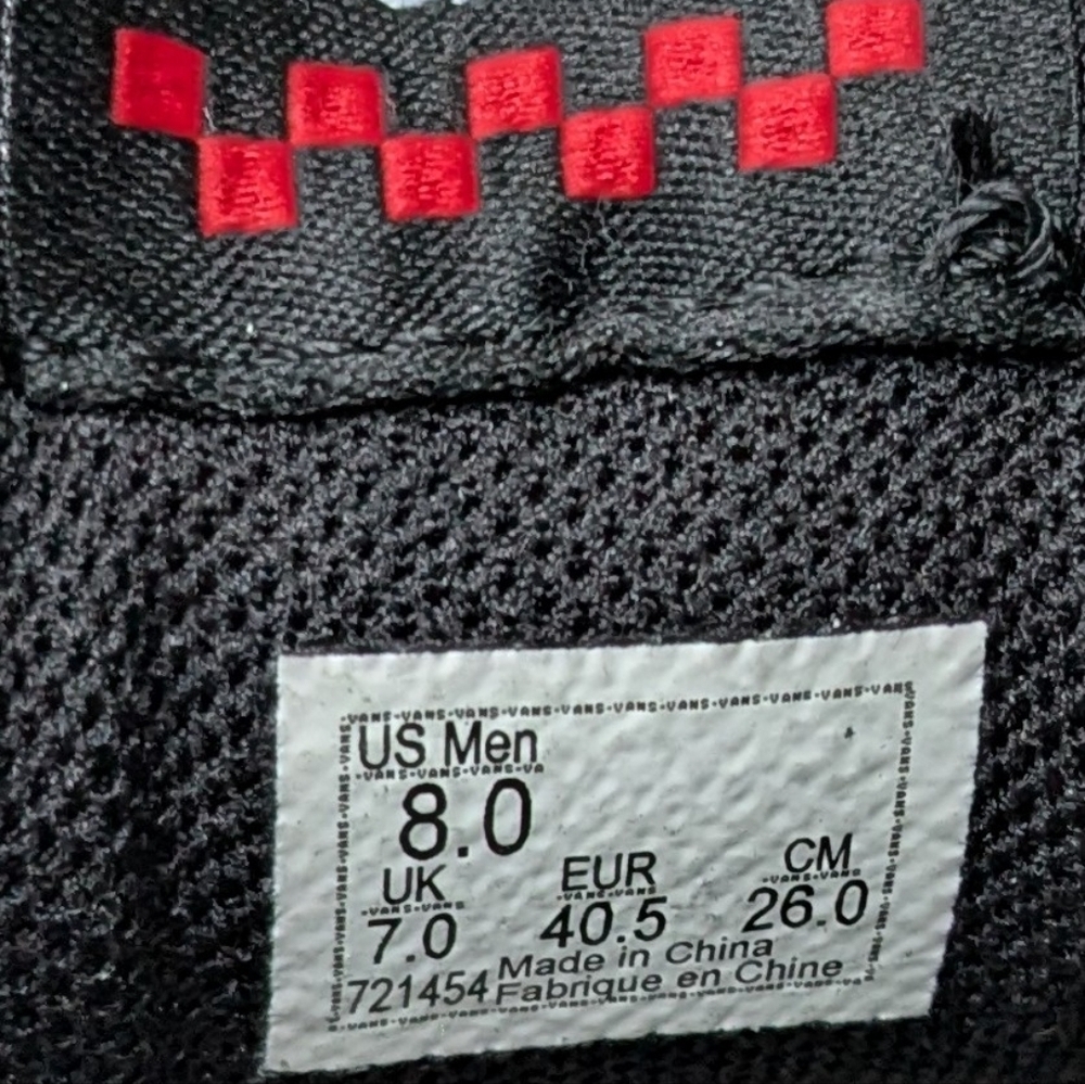 Vans Kyle Walker Skate Shoes Faux. Off the Wall Skateboarding. Size 8. Black - Picture 8 of 10